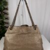 Gucci Soho Medium Metallic Champagne Gold Chain Shoulder Tote 308982