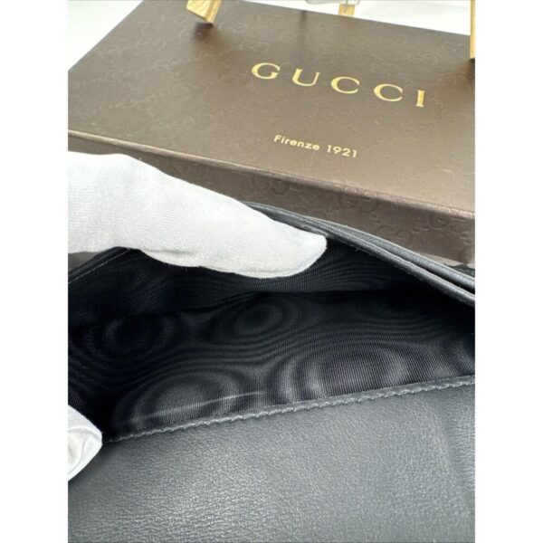 p1-54.jpg Gucci Black Leather Python-Accent Long Bifold Wallet with ID Window & Box