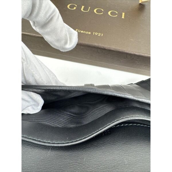 p1-57.jpg Gucci Black Leather Python-Accent Long Bifold Wallet with ID Window & Box