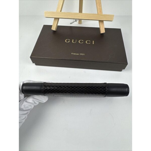 p1-62.jpg Gucci Black Leather Python-Accent Long Bifold Wallet with ID Window & Box