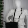 p1-94.jpg Bottega Veneta Medium Mount Envelope Bag Black Leather Gold Chain 667398