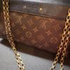 IMG_8085 Louis Vuitton Pallas Chain M41223 Monogram Noir Black Leather Shoulder Bag