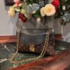 IMG_8087 Louis Vuitton Pallas Chain M41223 Monogram Noir Black Leather Shoulder Bag