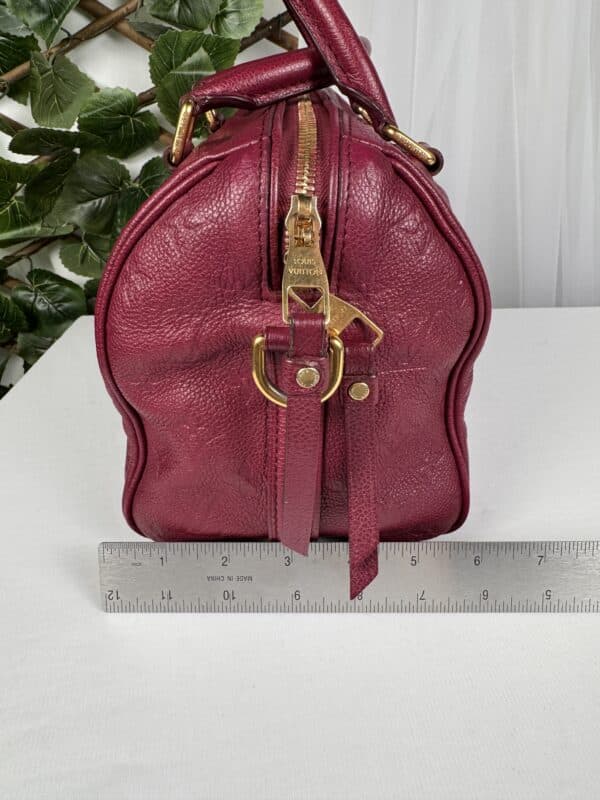 IMG_8199 Louis Vuitton Speedy Bandoulière 30 Aurore Monogram Empreinte Leather Handbag