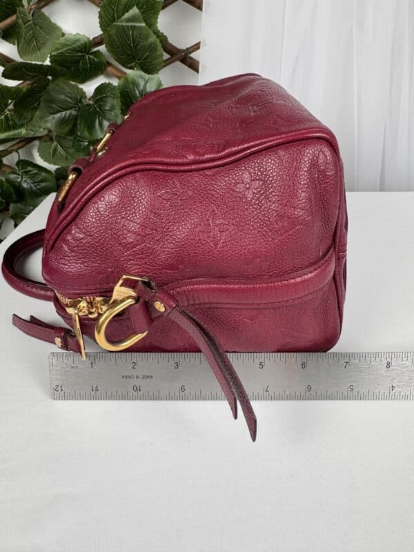 IMG_8200 Louis Vuitton Speedy Bandoulière 30 Aurore Monogram Empreinte Leather Handbag