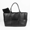 clean_up_and_enhance_remove_bac-0 (1) Bottega Veneta Arco 48 Black Maxi Intrecciato Leather Large Tote