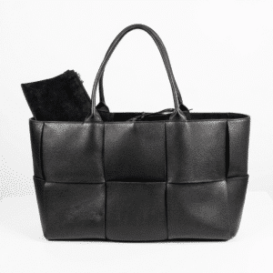 Bottega Veneta Arco 48 Black Maxi Intrecciato Leather Large Tote