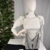 p1-1.jpg Givenchy Cut Out Mini Bag Silvery Grey Crystal Embellished Silk NWT