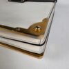 p1-104.jpg Prada Cahier White and Black Leather Crossbody Bag 1BD045