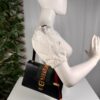 p1-112.jpg Gucci Sylvie Small Black Leather Web Ribbon Shoulder Bag 421882