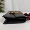 p1-117.jpg Gucci Sylvie Small Black Leather Web Ribbon Shoulder Bag 421882