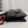 p1-119.jpg Gucci Sylvie Small Black Leather Web Ribbon Shoulder Bag 421882