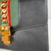 p1-121.jpg Gucci Sylvie Small Black Leather Web Ribbon Shoulder Bag 421882