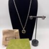p1-126.jpg Gucci Interlocking G Engraved Sterling Silver Necklace and Earrings Set