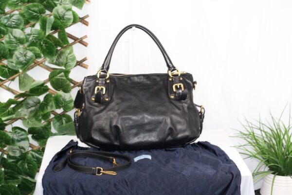 p1-142.jpg Prada BR4281 Nero Soft Calf Leather Convertible Buckle Satchel