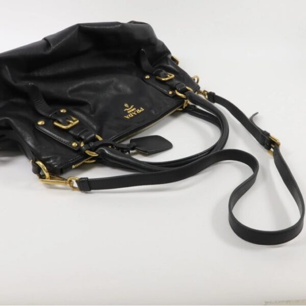 p1-145.jpg Prada BR4281 Nero Soft Calf Leather Convertible Buckle Satchel