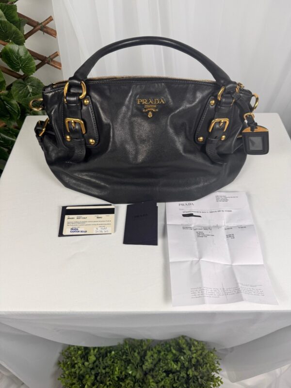 p1-152.jpg Prada BR4281 Nero Soft Calf Leather Convertible Buckle Satchel
