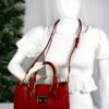 p1-156.jpg Miu Miu Red Calfskin Leather 2-Way Top Handle Shoulder Bag Gold Hardware