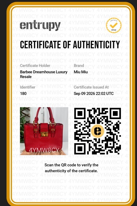p1-157.jpg Miu Miu Red Calfskin Leather 2-Way Top Handle Shoulder Bag Gold Hardware
