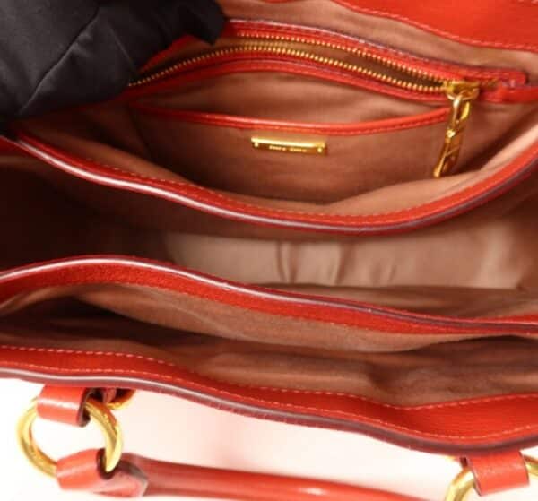 p1-160.jpg Miu Miu Red Calfskin Leather 2-Way Top Handle Shoulder Bag Gold Hardware