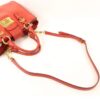 p1-162.jpg Miu Miu Red Calfskin Leather 2-Way Top Handle Shoulder Bag Gold Hardware