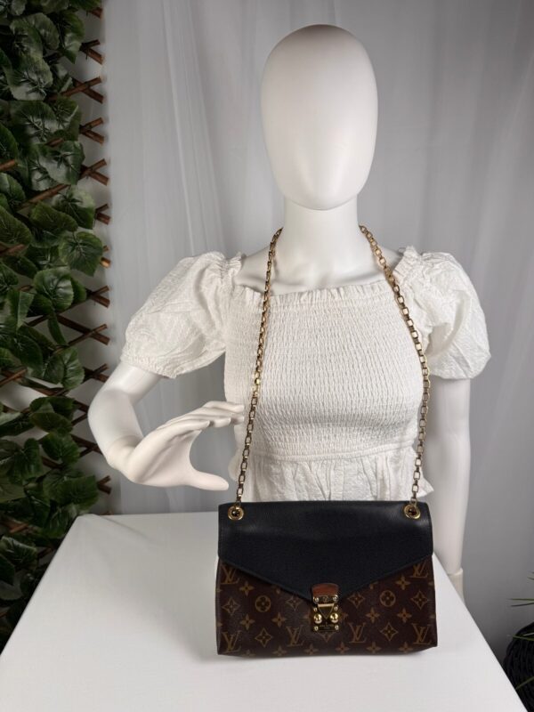 p1-17.jpg Louis Vuitton Pallas Chain M41223 Monogram Noir Black Leather Shoulder Bag