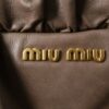 p1-176.jpg Miu Miu Gray Ruched Calfskin 2-Way Tote Shoulder Bag