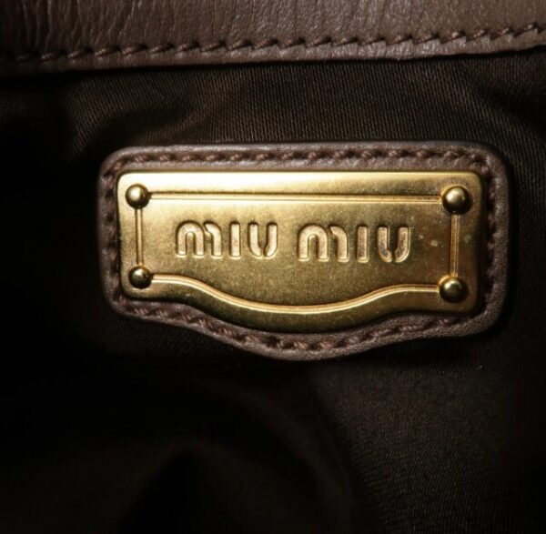p1-177.jpg Miu Miu Gray Ruched Calfskin 2-Way Tote Shoulder Bag
