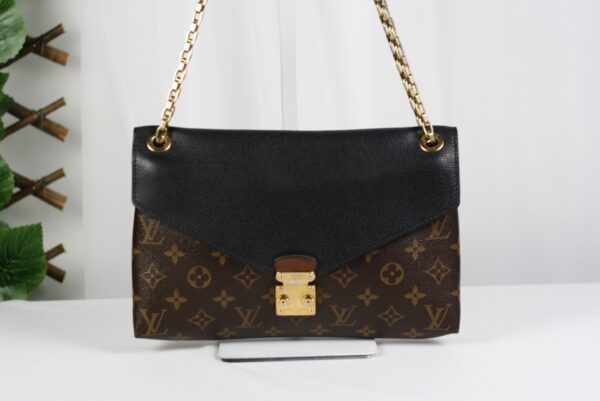 p1-18.jpg Louis Vuitton Pallas Chain M41223 Monogram Noir Black Leather Shoulder Bag