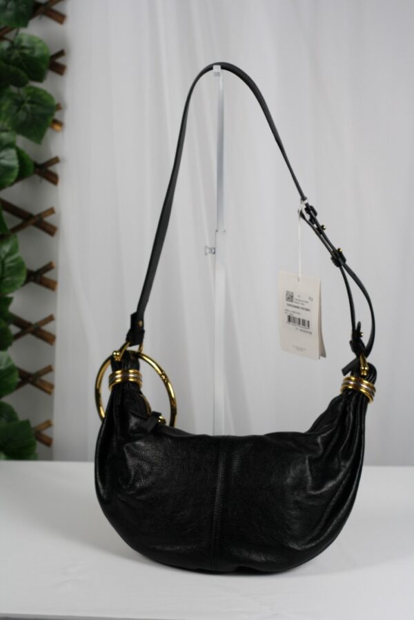 p1-186.jpg Chloé Small Bracelet Hobo Bag Black Grained Calfskin Gold-Tone Hardware