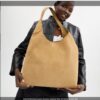 p1-202.jpg Coach Brooklyn Shoulder Bag 39 Sand Suede Large Hobo Tote NWT