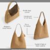 p1-204.jpg Coach Brooklyn Shoulder Bag 39 Sand Suede Large Hobo Tote NWT