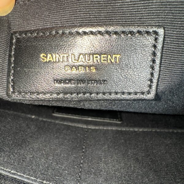 p1-214.jpg Saint Laurent YSL Monogram Matelassé Chevron Black Leather Document Clutch 440222