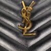 p1-216.jpg Saint Laurent YSL Monogram Matelassé Chevron Black Leather Document Clutch 440222