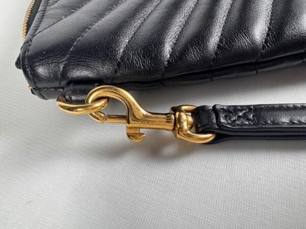 p1-217.jpg Saint Laurent YSL Monogram Matelassé Chevron Black Leather Document Clutch 440222