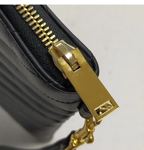 p1-219.jpg Saint Laurent YSL Monogram Matelassé Chevron Black Leather Document Clutch 440222