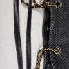 p1-230.jpg Chanel Surpique Chevron Calfskin CC Charm Black Leather Large Shopping Tote