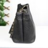 p1-234.jpg Chanel Surpique Chevron Calfskin CC Charm Black Leather Large Shopping Tote