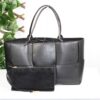 p1-238.jpg Bottega Veneta Arco 48 Black Maxi Intrecciato Leather Large Tote