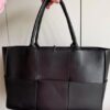 p1-243.jpg Bottega Veneta Arco 48 Black Maxi Intrecciato Leather Large Tote