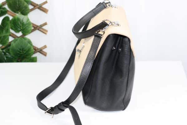 p1-262.jpg Louis Vuitton Lockme II BB Black & Beige Leather Top Handle Crossbody Bag