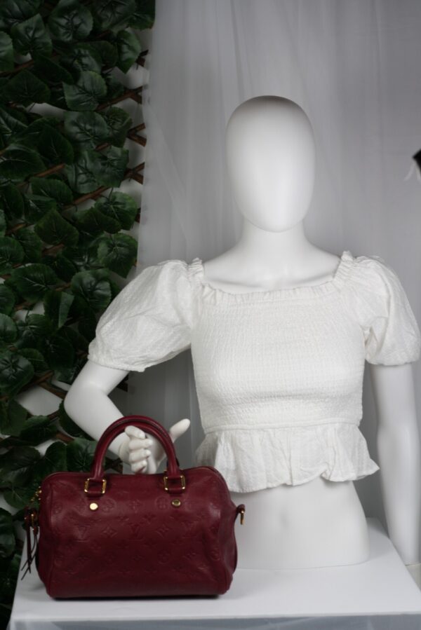 p1-276.jpg Louis Vuitton Speedy Bandoulière 30 Aurore Monogram Empreinte Leather Handbag