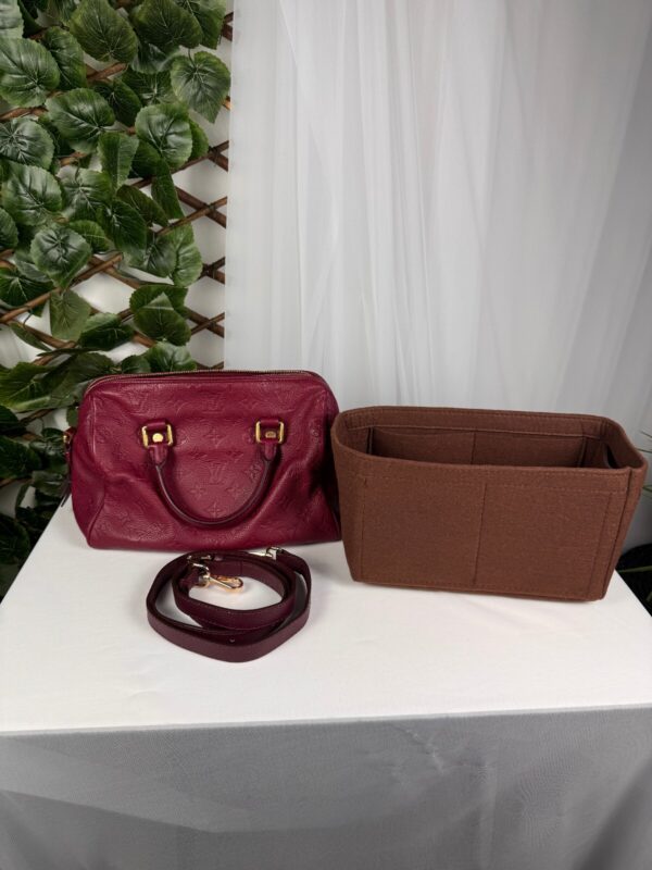 p1-289.jpg Louis Vuitton Speedy Bandoulière 30 Aurore Monogram Empreinte Leather Handbag