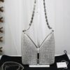 p1-5.jpg Givenchy Cut Out Mini Bag Silvery Grey Crystal Embellished Silk NWT