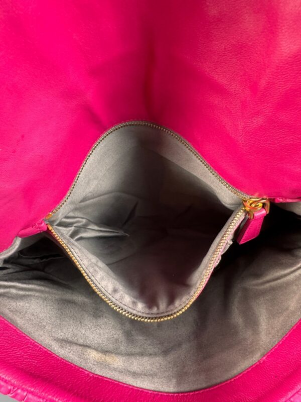 p1-51.jpg Miu Miu Miu Crystal Fuchsia Matelassé Nappa Leather Shoulder Bag 5BF068