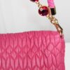 p1-56.jpg Miu Miu Miu Crystal Fuchsia Matelassé Nappa Leather Shoulder Bag 5BF068