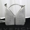 p1-6.jpg Givenchy Cut Out Mini Bag Silvery Grey Crystal Embellished Silk NWT