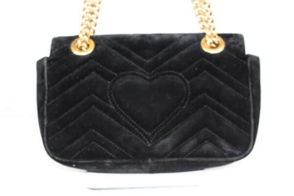 p1-77.jpg Gucci GG Marmont Small Black Velvet Matelassé Shoulder Bag