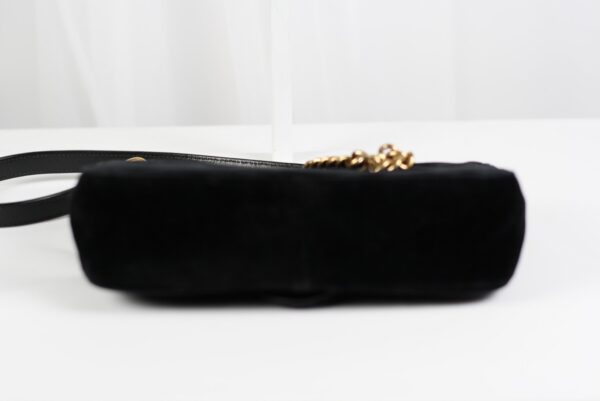 p1-78.jpg Gucci GG Marmont Small Black Velvet Matelassé Shoulder Bag