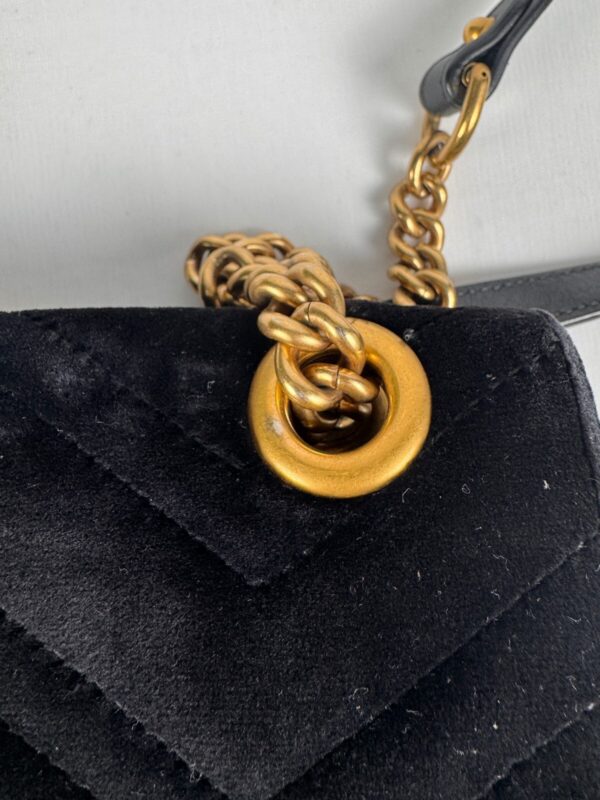 p1-80.jpg Gucci GG Marmont Small Black Velvet Matelassé Shoulder Bag